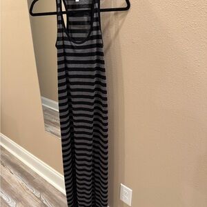 Xhilaration Black and Gray Striped Dress